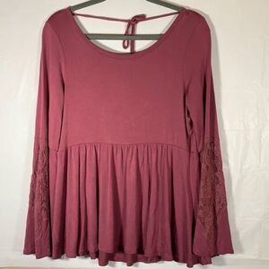 American Eagle Soft & Sexy Pink Babydoll Top